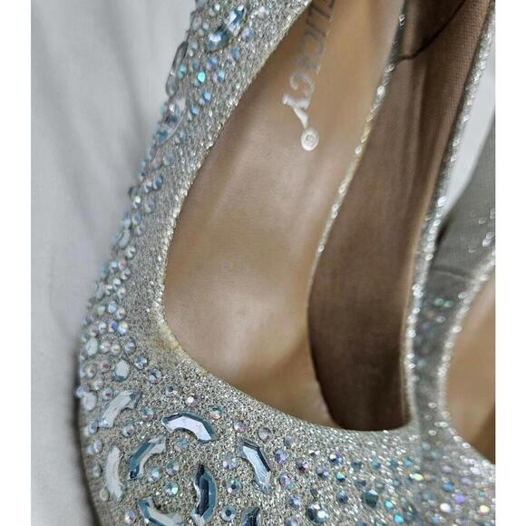 Delicacy Women's Glittering Sparkly 4" Stiletto High Heels Size 6.5 - Picture 5 of 10